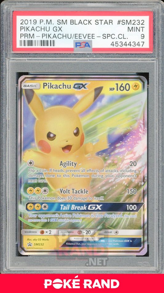 Pikachu GX (#SM232) PSA 9 - Black Star Promo - PokeRand