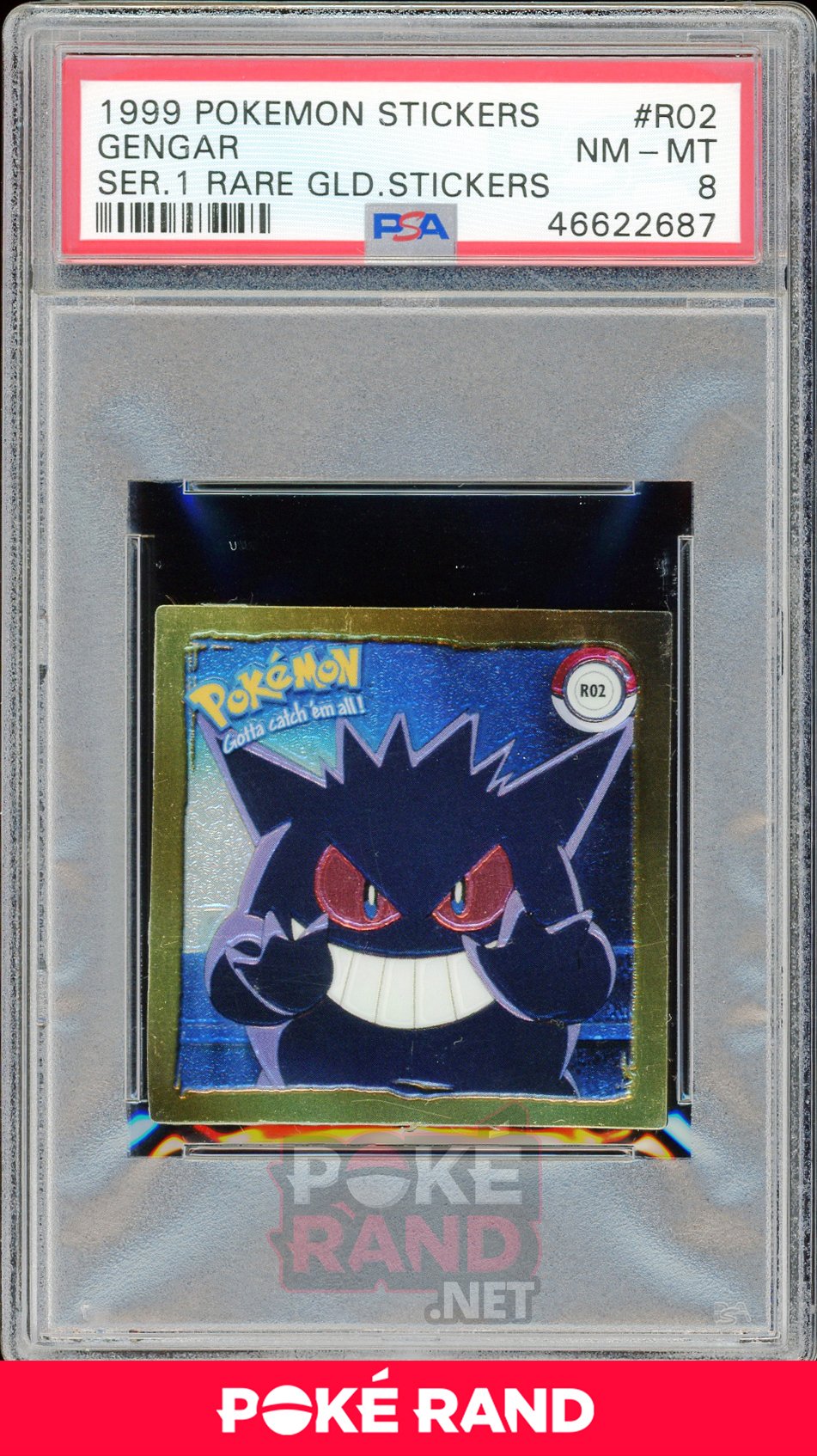 Gengar R02 PSA 8 - Sticker - PokeRand