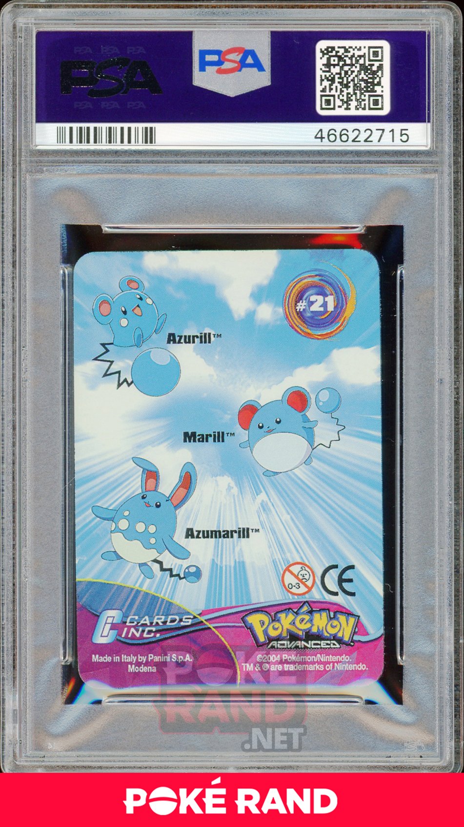 AZRLL/MARILL/AZMRLL. PSA 9 - Advanced Action - PokeRand