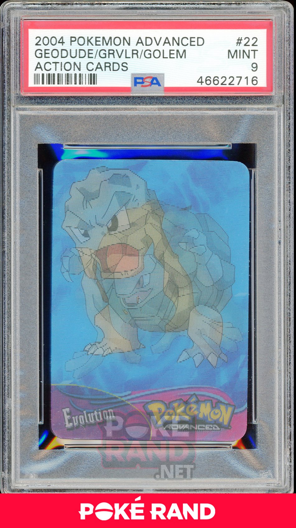 GEODUDE/GRVLR/GOLEM PSA 9 - Advanced Action - PokeRand