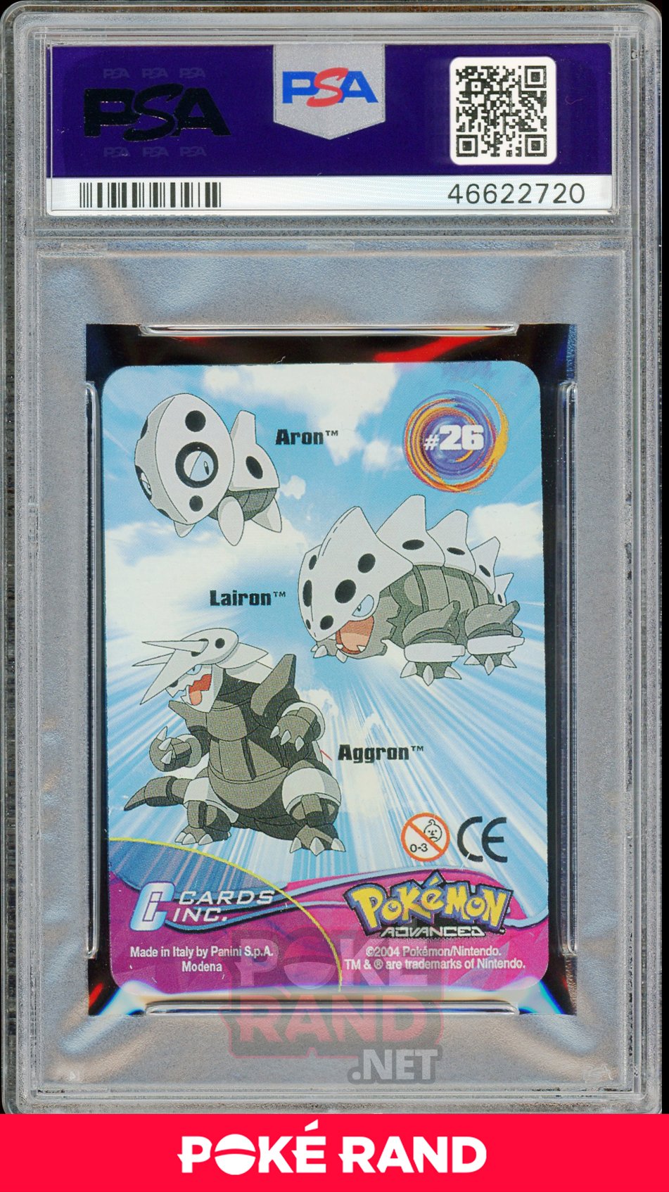 AGGRON/ARON/LAIRON PSA 9 - Advanced Action - PokeRand