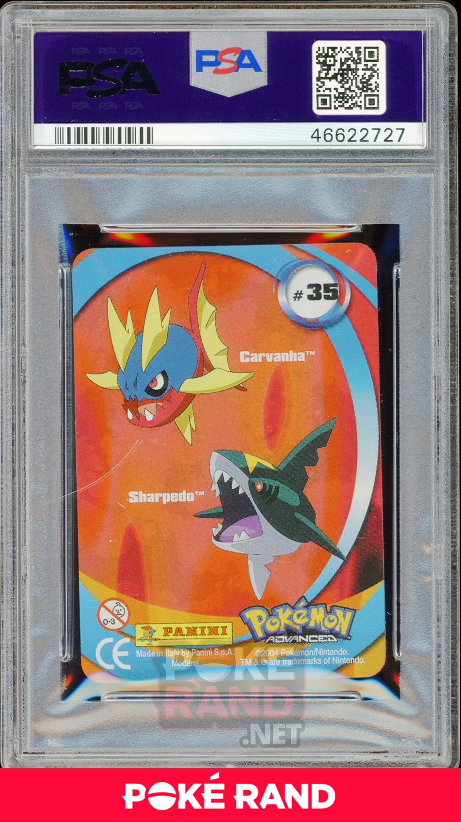 CARVANHA/SHARPEDO PSA 4 - Advanced Action - PokeRand