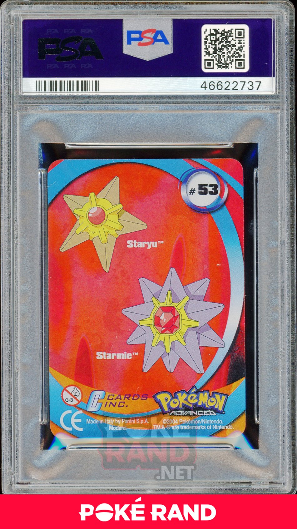 STARMIE/STARYU PSA 9 - Advanced Action - PokeRand