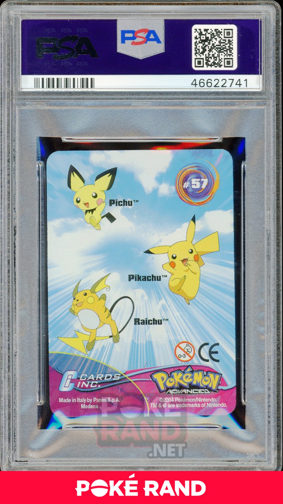 PICHU/PIKACHU/RAICHU PSA 8 - Advanced Action - PokeRand