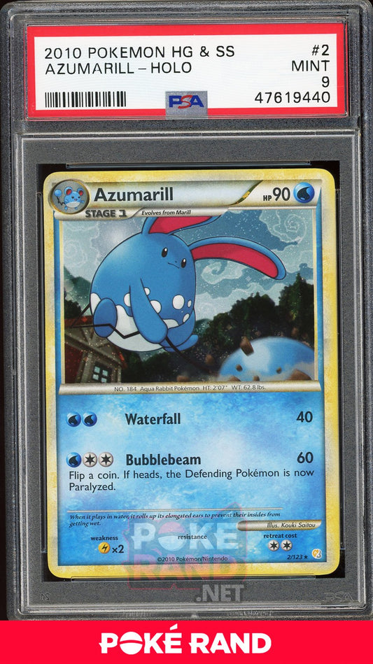 Azumarill Holo (PSA 9) - Heartgold & Soulsilver #2