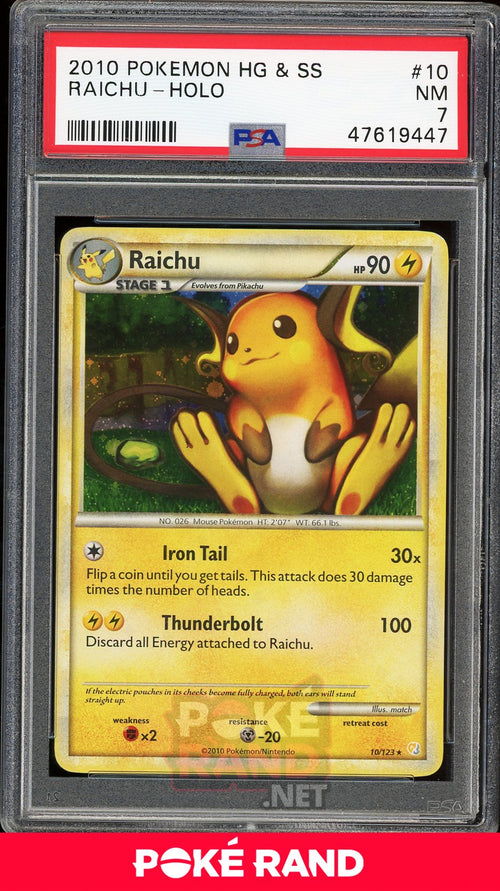 Raichu Holo (PSA 7) - Heartgold & Soulsilver #10