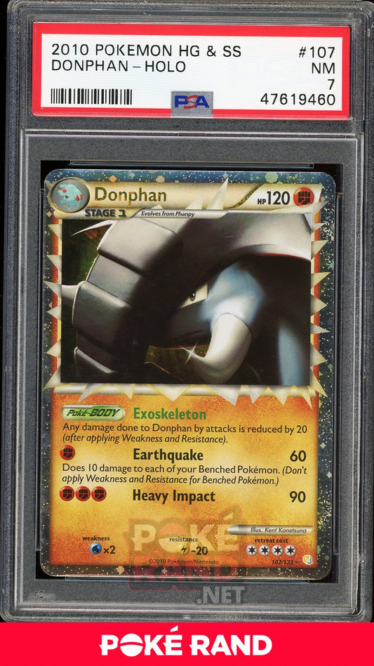 Donphan Holo (PSA 7) - Heartgold & Soulsilver #107