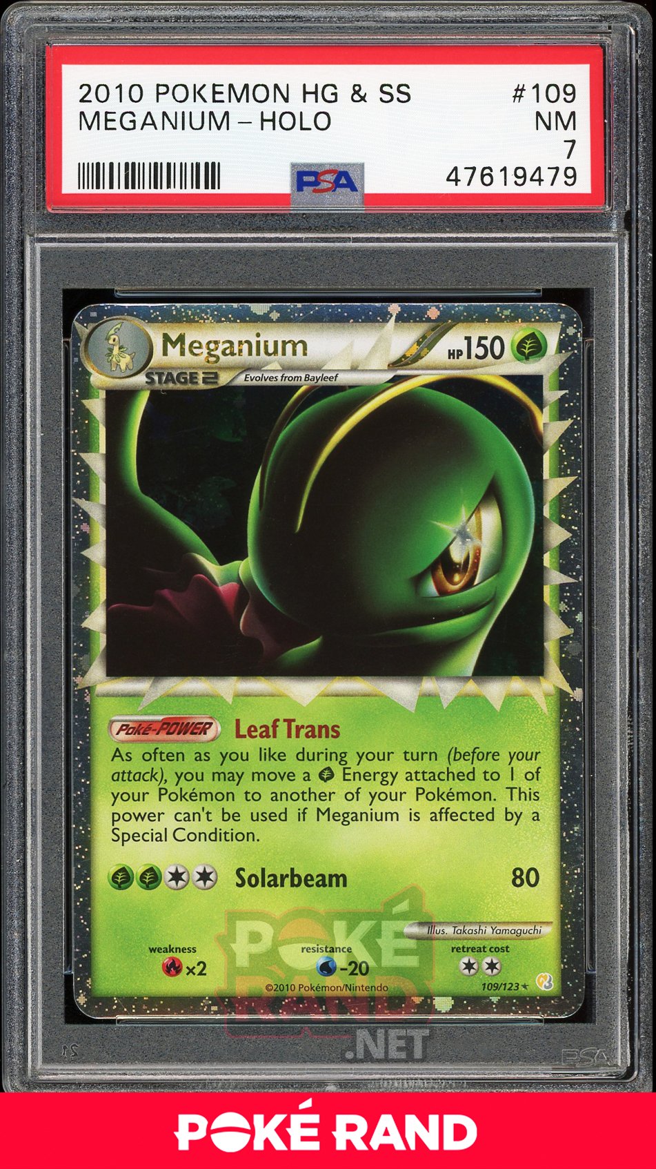 Meganium Holo (PSA 7) - Heartgold & Soulsilver #109