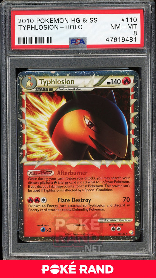 Typhlosion Holo (PSA 8) - Heartgold & Soulsilver #110