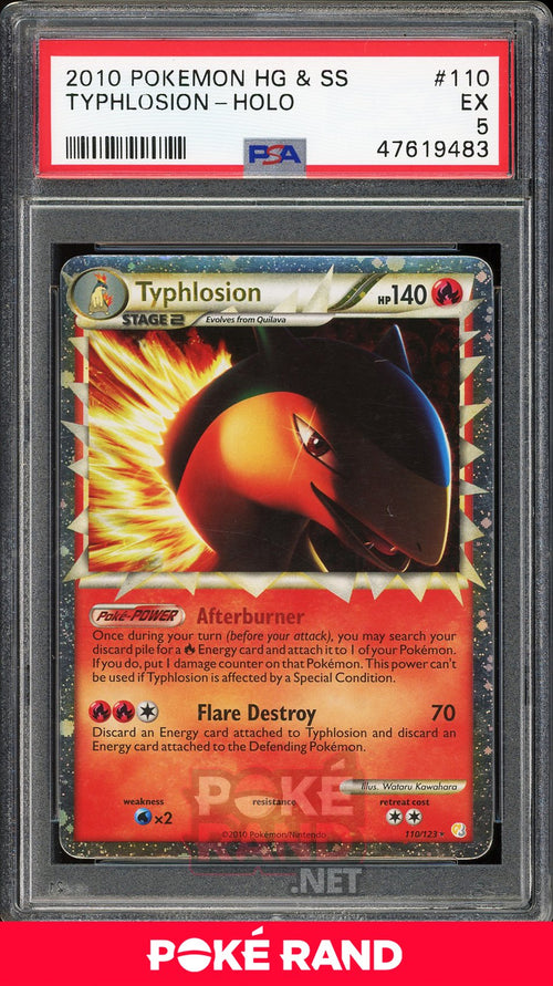 Typhlosion Holo (PSA 5) - Heartgold & Soulsilver #110