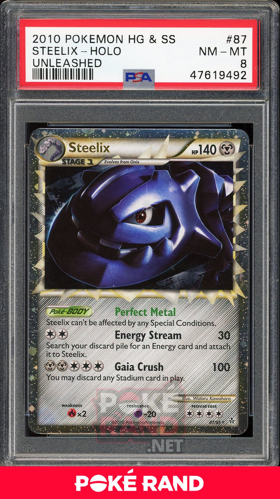 Steelix Holo (PSA 8) - Unleashed #87