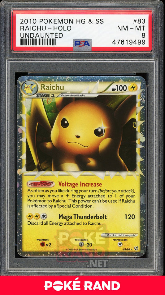 Raichu Holo (PSA 8) - Undaunted #83