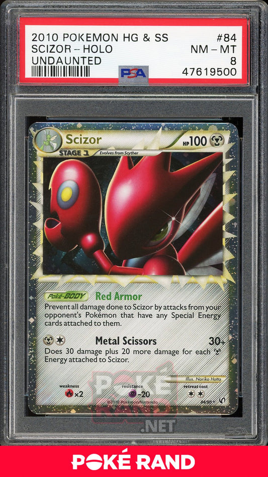 Scizor Holo (PSA 8) - Undaunted #84