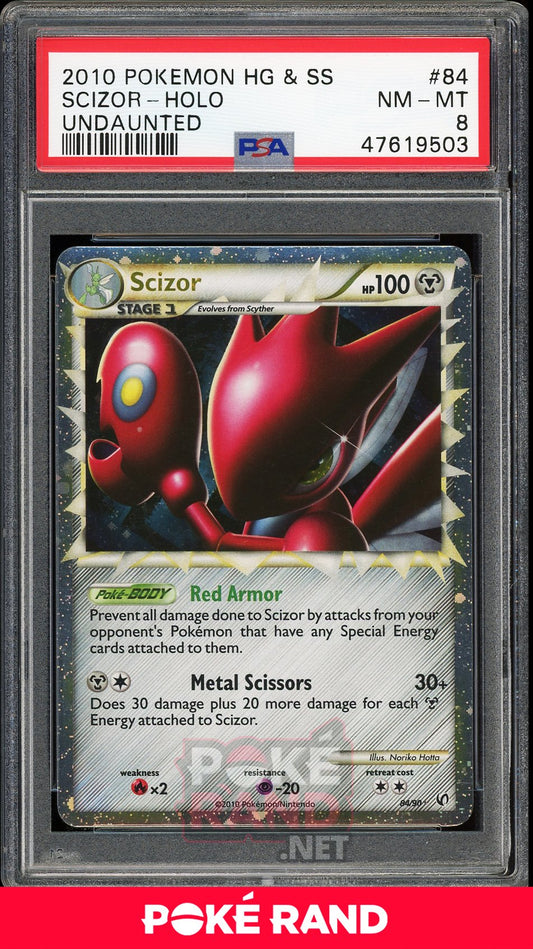 Scizor Holo (PSA 8) - Undaunted #84