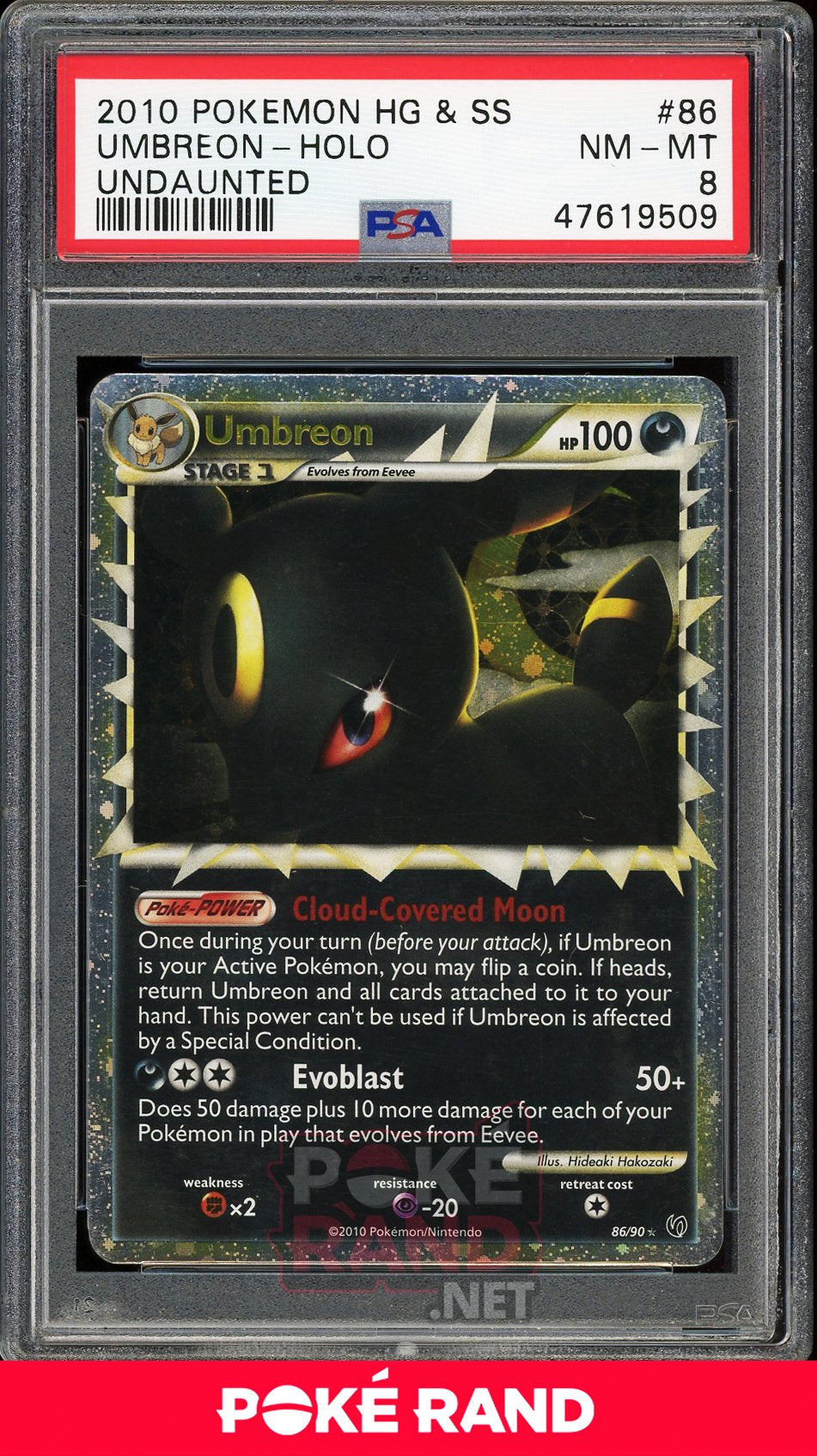 Umbreon Holo (PSA 8) - Undaunted #86