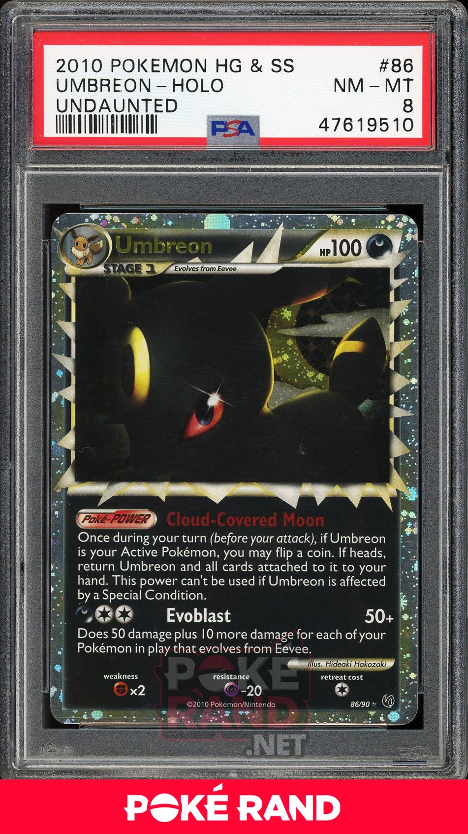 Umbreon Holo (PSA 8) - Undaunted #86