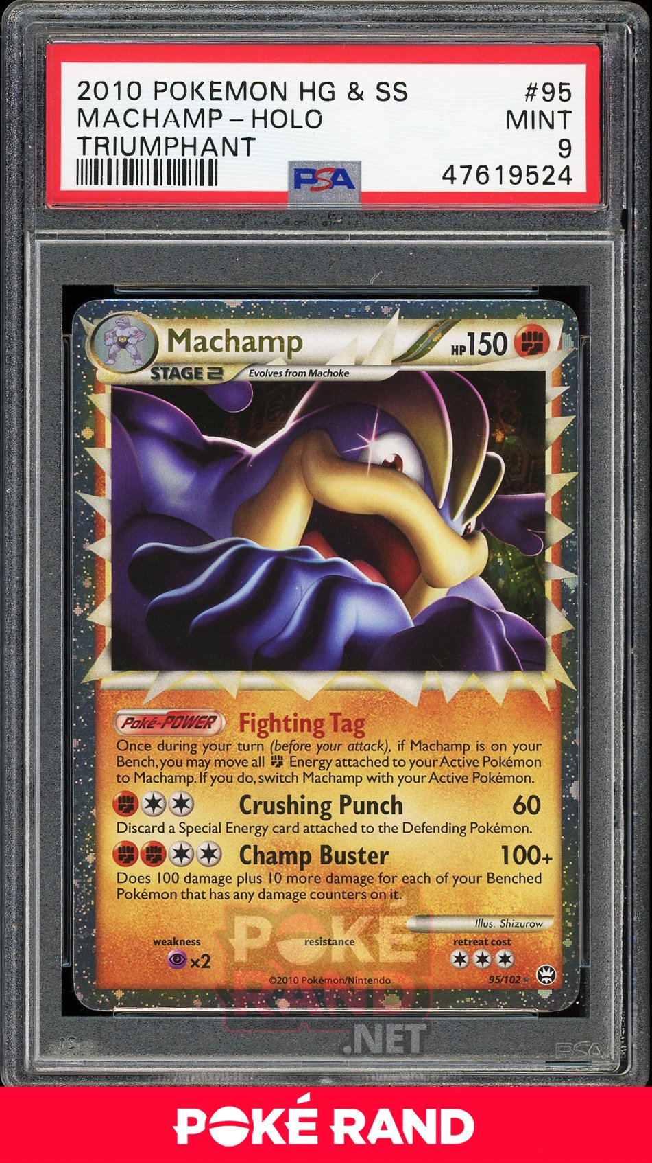 Machamp Holo (PSA 9) - Triumphant #95