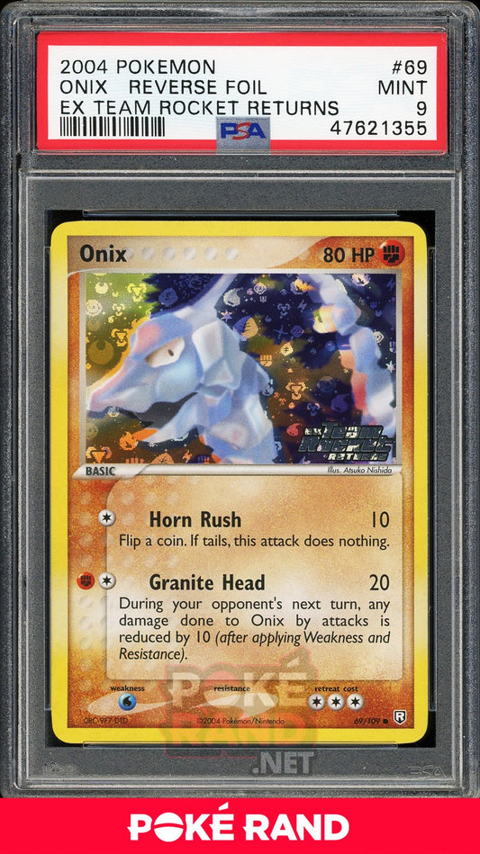 Onix Reverse Foil (PSA 9) - EX Team Rocket Returns #69