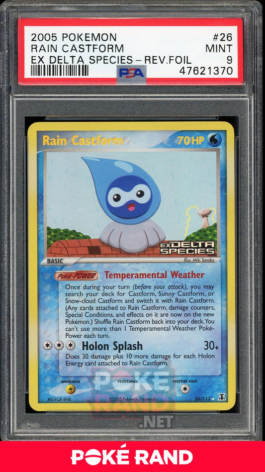 Rain Castform Reverse Foil (PSA 9) - EX Delta Species #26