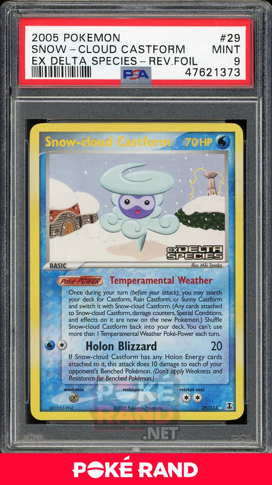 Snow Cloud Castform Reverse Foil (PSA 9) - EX Delta Species #29