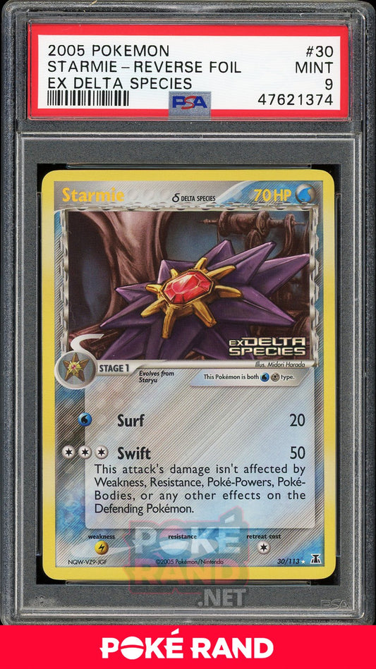 Starmie Reverse Foil  (PSA 9) - EX Delta Species #30