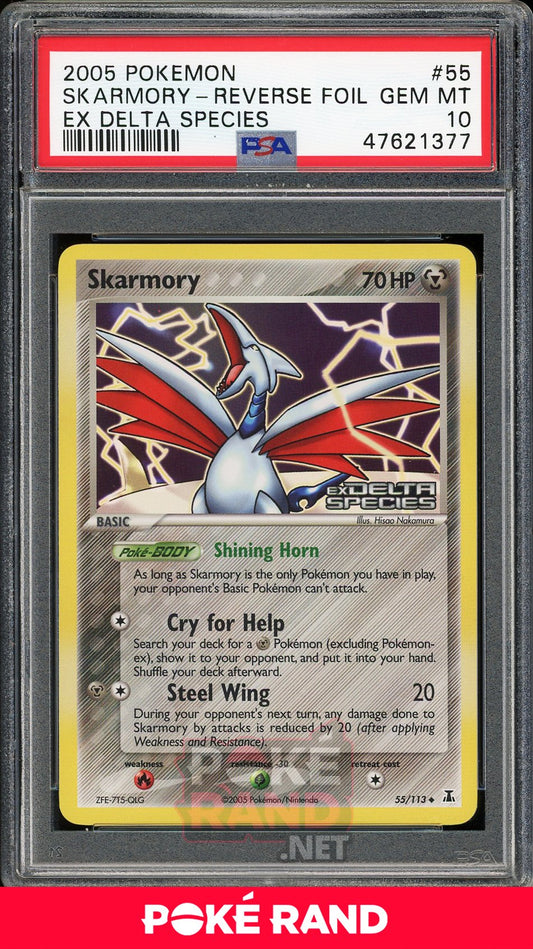 Skarmory Reverse Foil  (PSA 10) - EX Delta Species #55