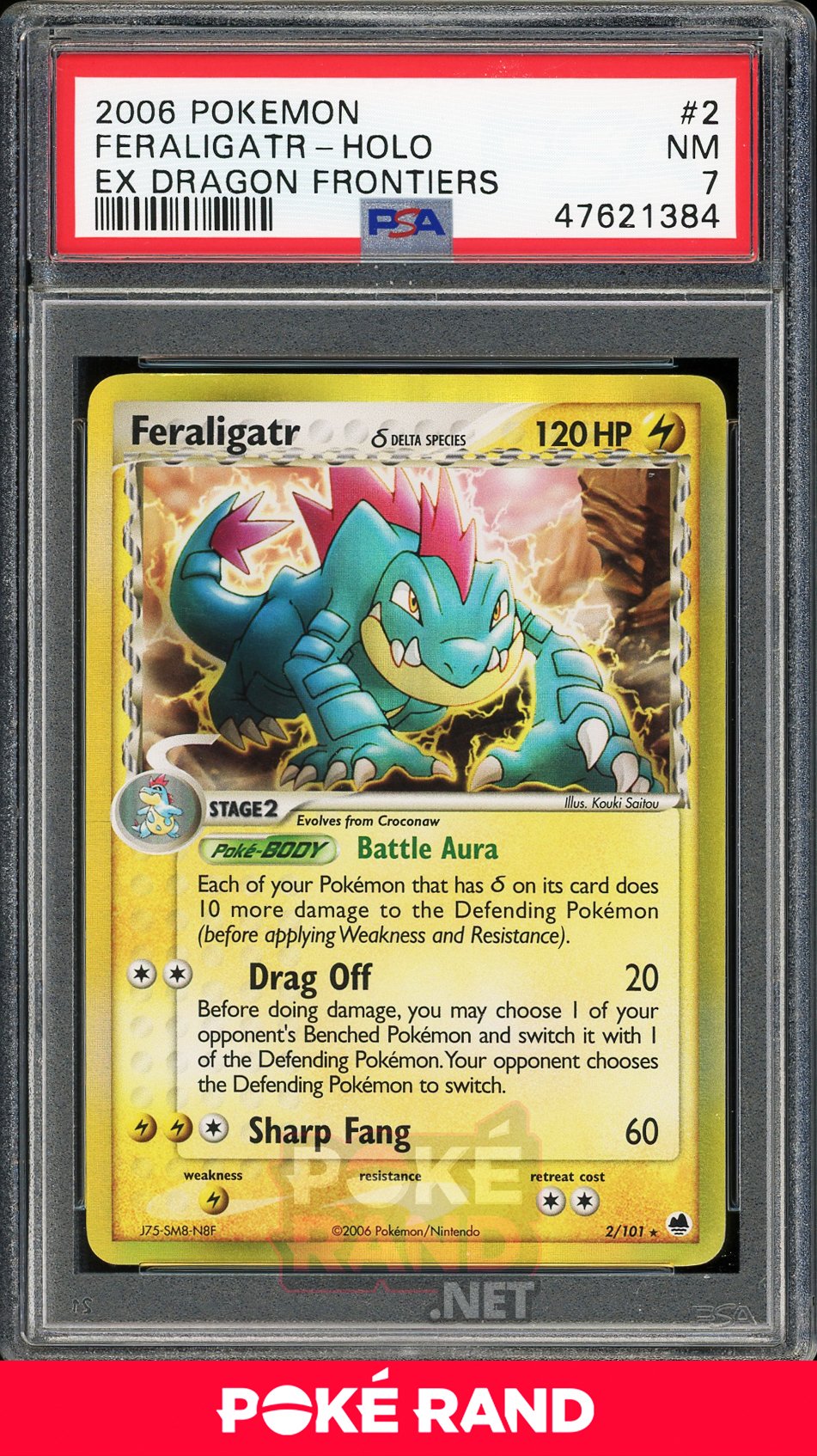 Feraligatr Holo (PSA 7) - EX Dragono Frontiers #2