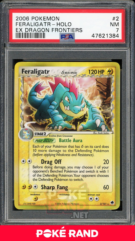 Feraligatr Holo (PSA 7) - EX Dragono Frontiers #2