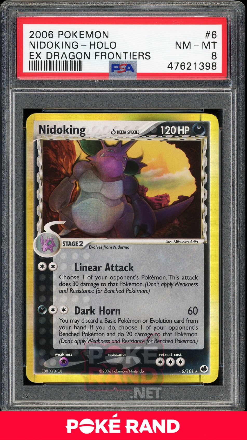 Nidoking Holo (PSA 8) - EX Dragono Frontiers #6