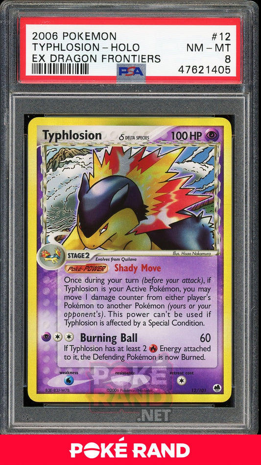 Typhlosion Holo (PSA 8) - EX Dragono Frontiers #12