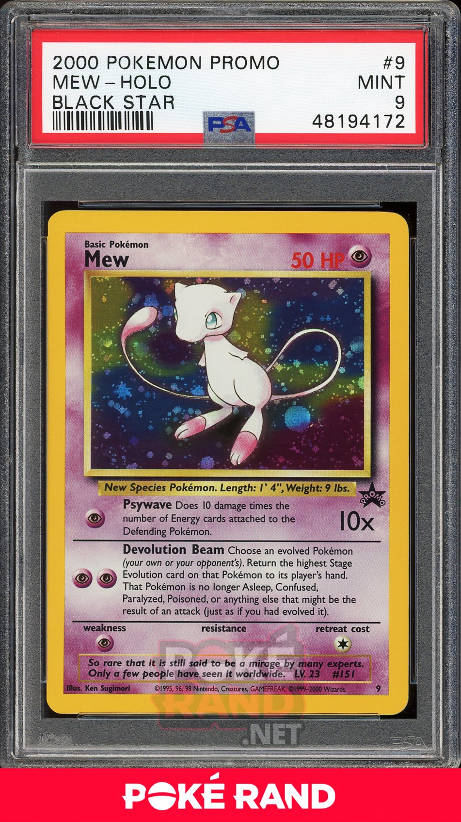 Mew Holo (PSA 9) - Black Star Promo #9