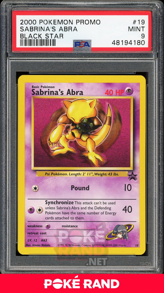 Sabrina's Abra (PSA 9) - Black Star Promo #19