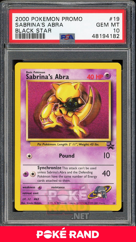 Sabrina's Abra (PSA 10) - Black Star Promo #19