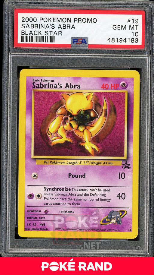 Sabrina's Abra (PSA 10) - Black Star Promo #19
