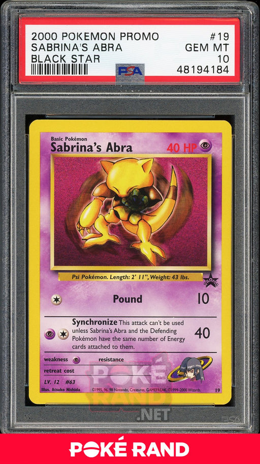 Sabrina's Abra (PSA 10) - Black Star Promo #19