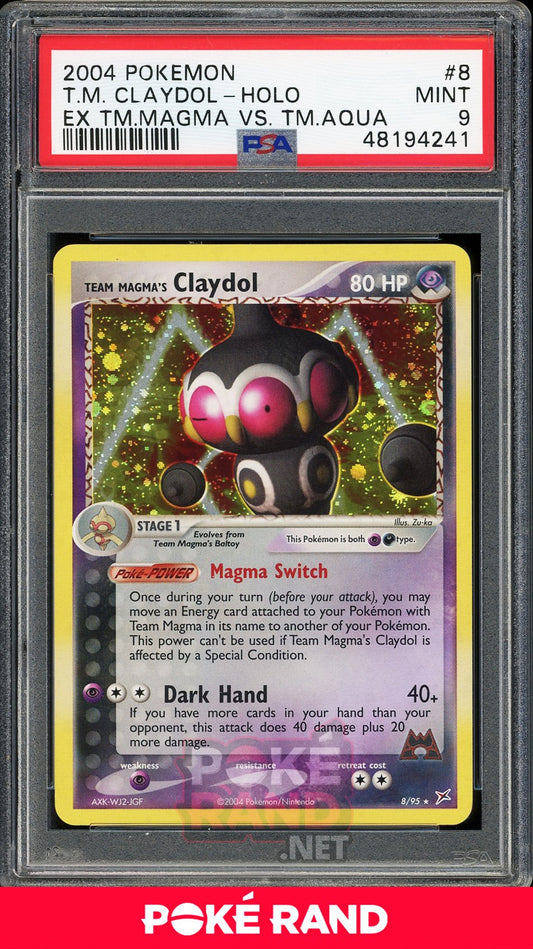 Team Magma's Claydol Holo (PSA 9) - EX Team Magma vs Team Aqua #8