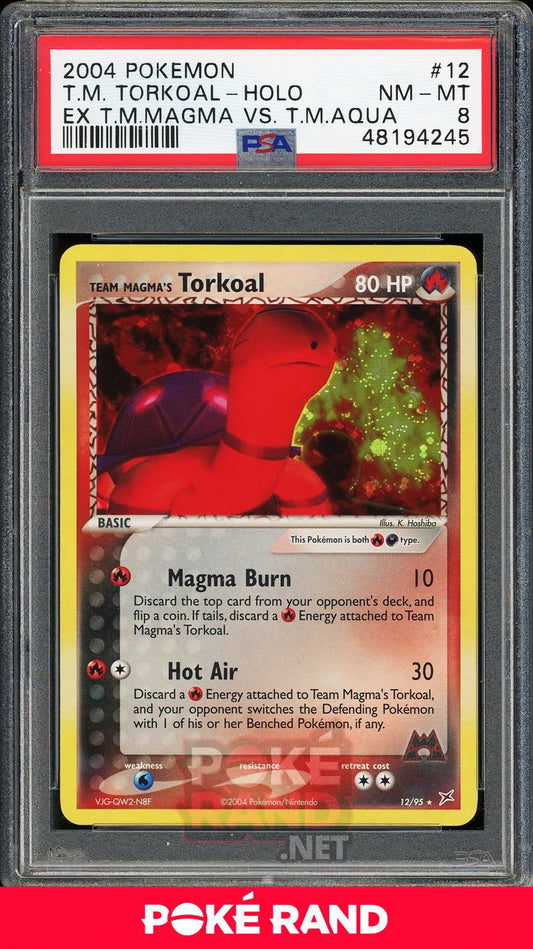 Team Magma's Torkoal Holo (PSA 8) - EX Team Magma vs Team Aqua #12