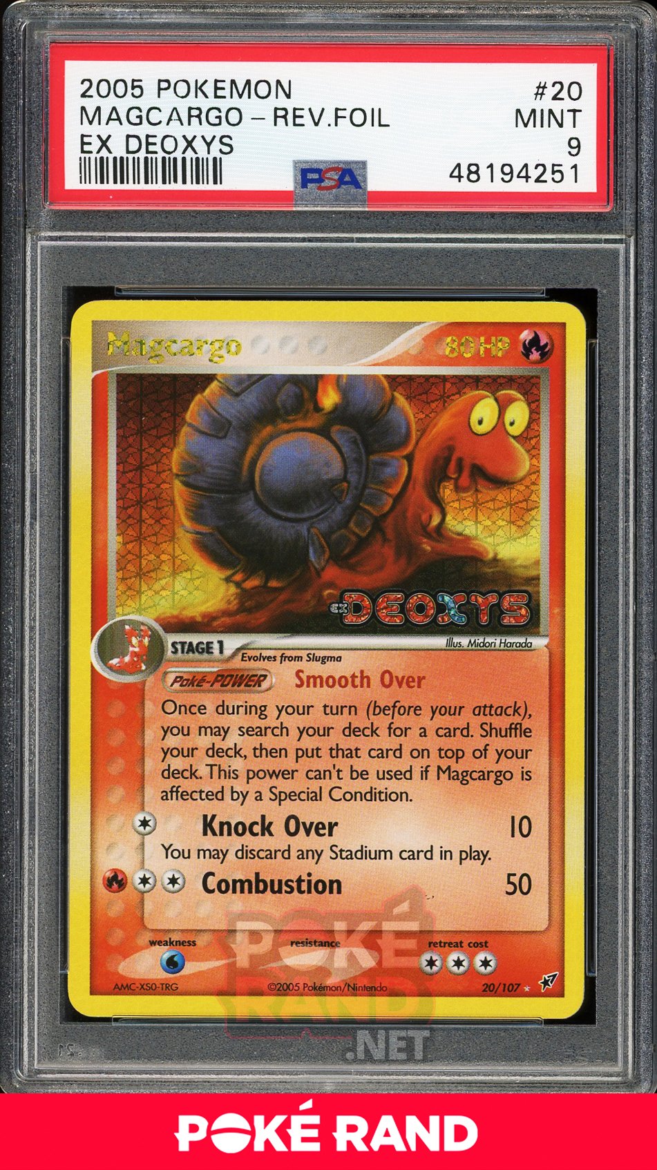 Magcargo Reverse Foil (PSA 9) - EX Deoxys #20