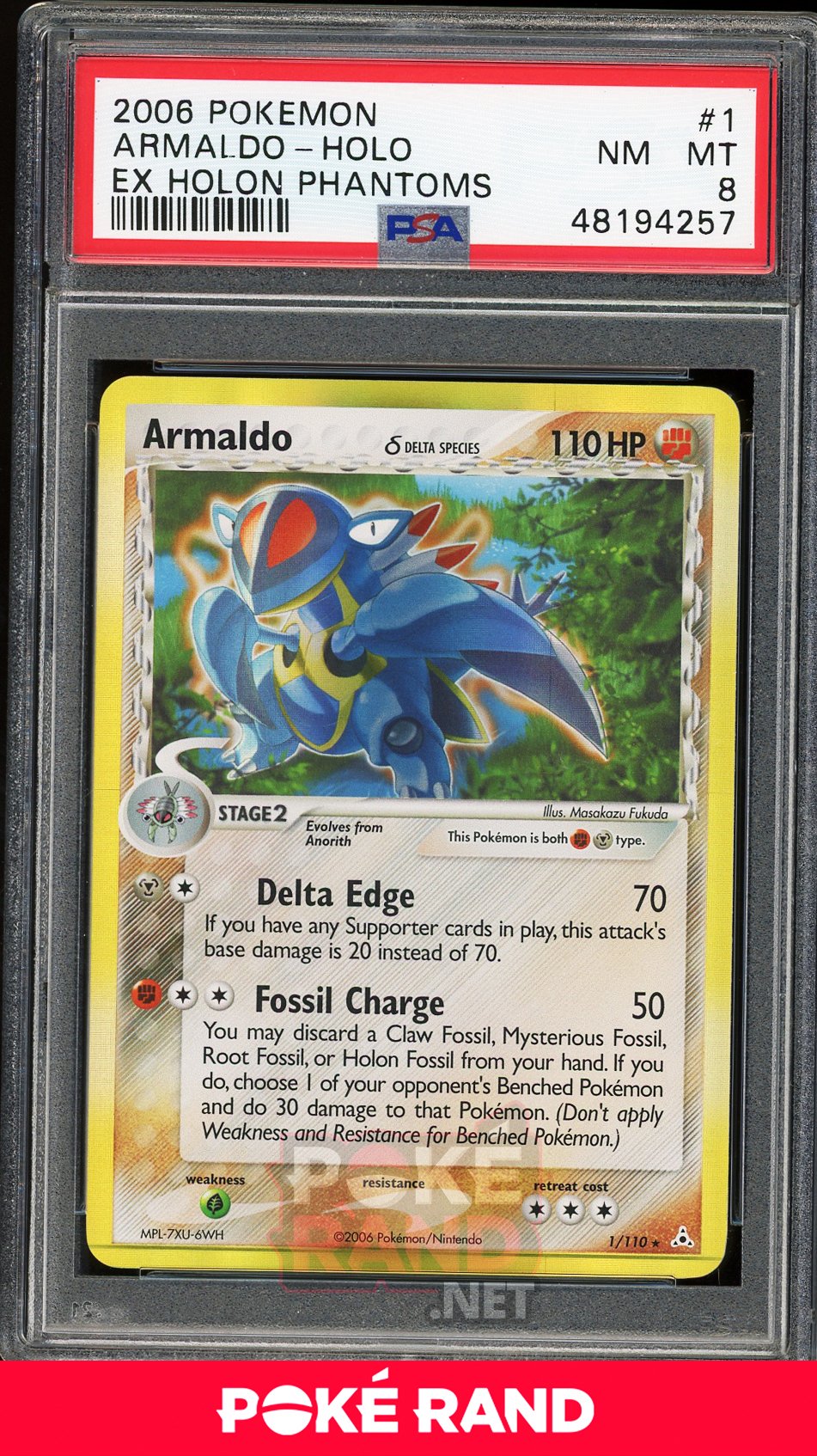 Armaldo Holo (PSA 8) - EX Holon Phantoms #1