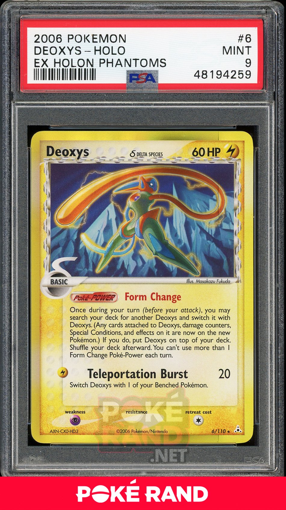 Deoxys Holo (PSA 9) - EX Holon Phantoms #6