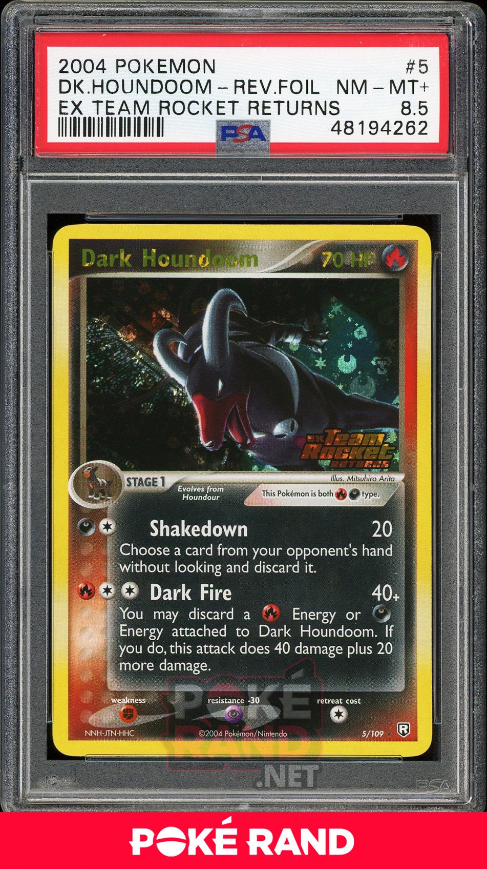 Dark Houndoom Reverse Foil (PSA 8.5) - EX Team Rocket Returns #5