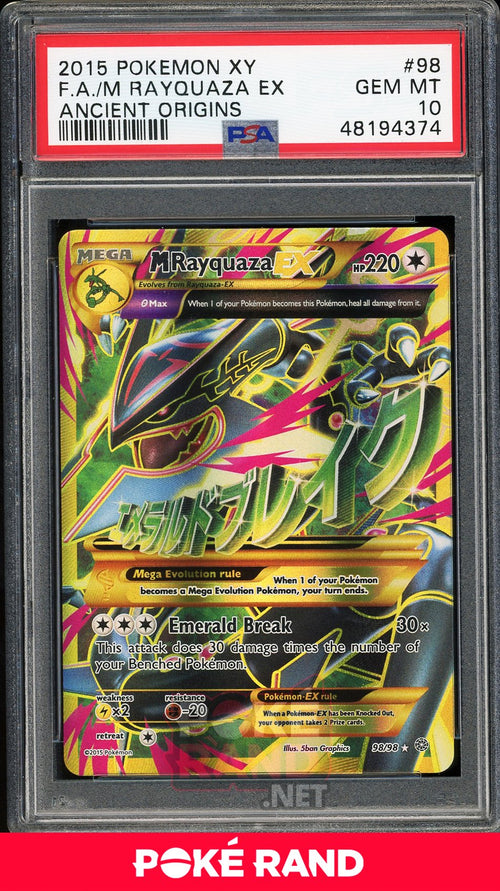 Mega Rayquaza EX Full Art (PSA 10) - XY Ancient Origins #98