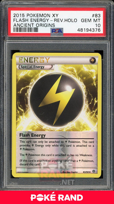 Flash Energy Reverse Foil (PSA 10) - XY Ancient Origins #83