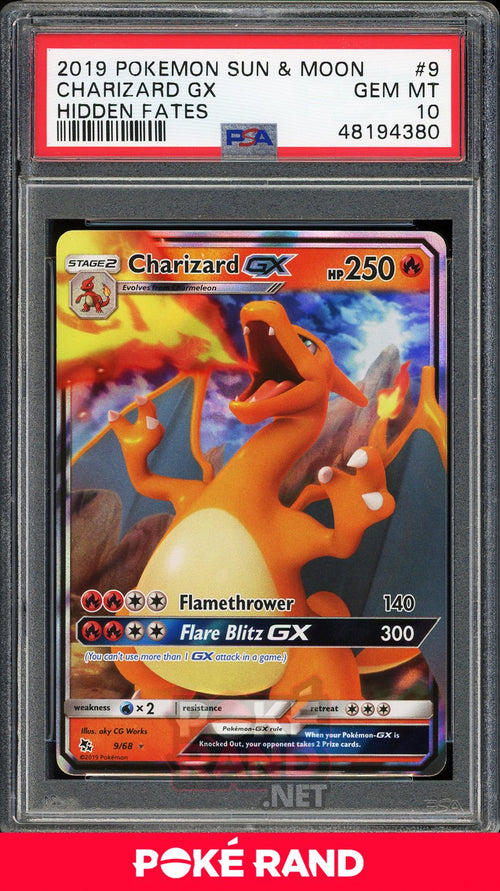 Charizard GX (PSA 10) - Hidden Fates #9