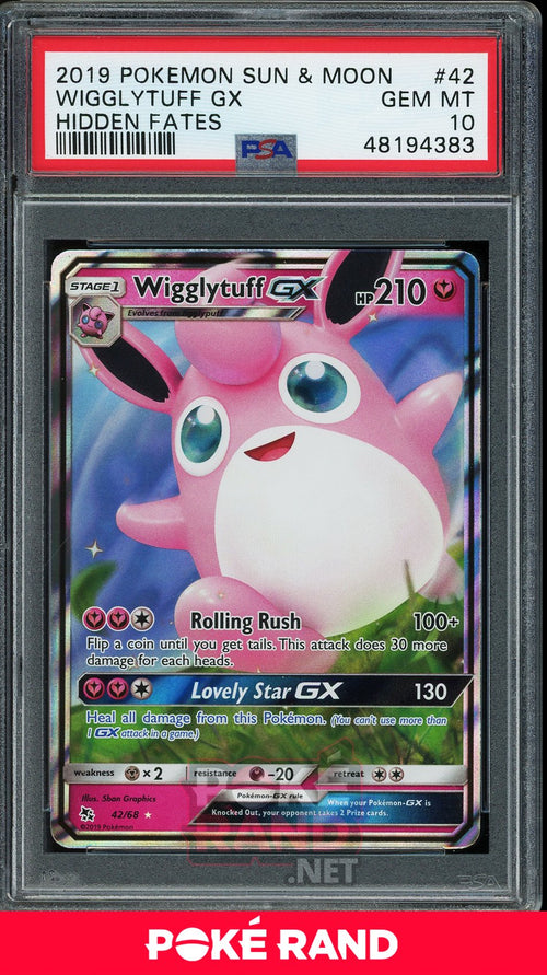 Wigglytuff GX (PSA 10) - Hidden Fates #42