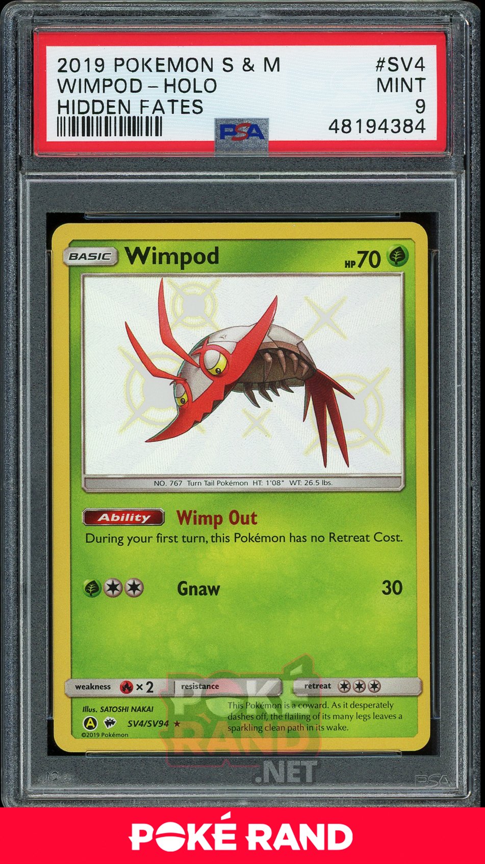 WImpod Holo (PSA 9) - Hidden Fates  SV4