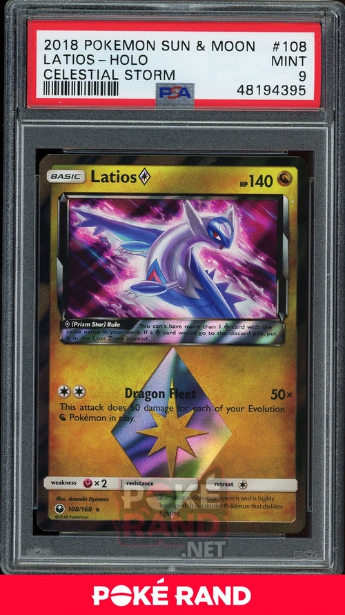 Latios Holo (PSA 9) - Celestial Storm #108