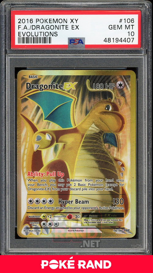 Dragonite EX Full Art (PSA 10) - XY Evolutions #106