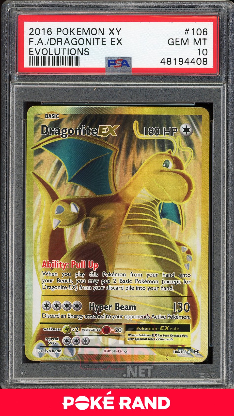 Dragonite EX Full Art (PSA 10) - XY Evolutions #106