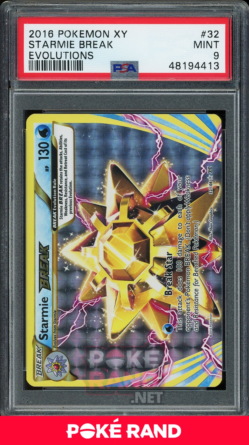 Starmie Break (PSA 9) - XY Evolutions #32